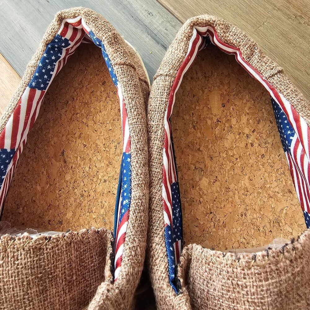 NWT Men's Casual Shoes Brown Loafers American Flag Lining Size 11.5 (EU) 45 - Picture 7 of 9